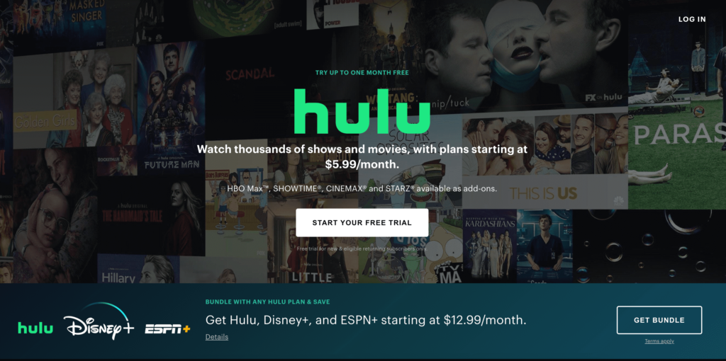 Hulu Webサイト