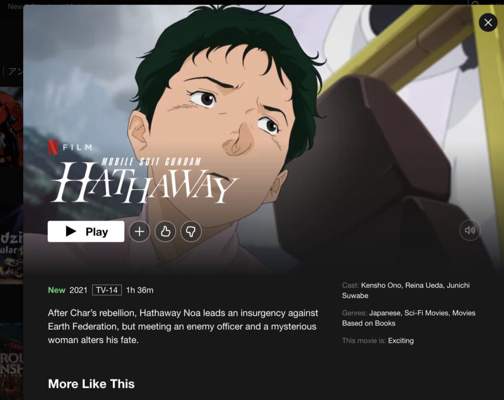 NetflixのHathawayアニメ映画