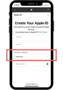 Apple IDのインドネシアのアカウントを作成します