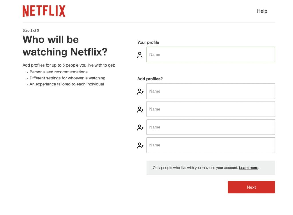 Netflixの親の制御設定